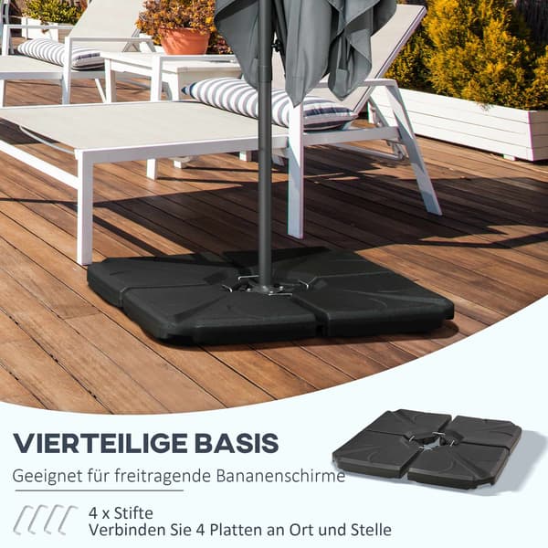 Vikter för parasollfot, HDPE, 56 kg kapacitet