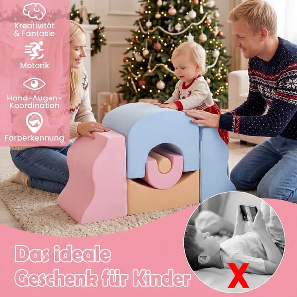 Skumlekset för barn, 6-delade mockaöverdrag, flerfärgad