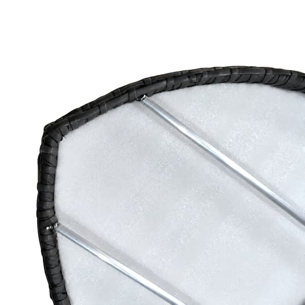 Hjerteformet flydende poolbakke, sort rattan, 60 cm