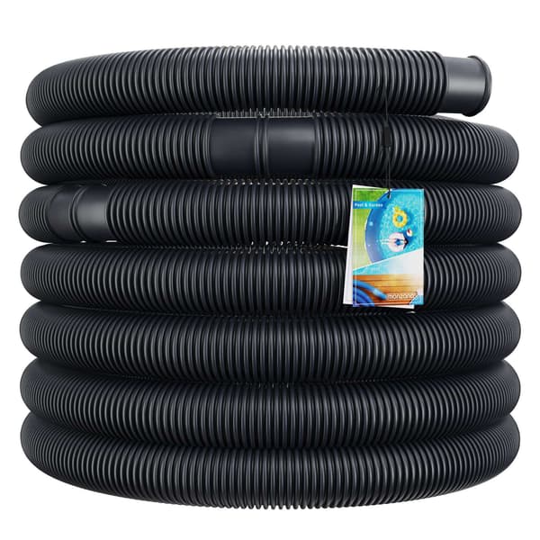 Svømmepølslange, sort, Ø38mm x 14m, PE-plast