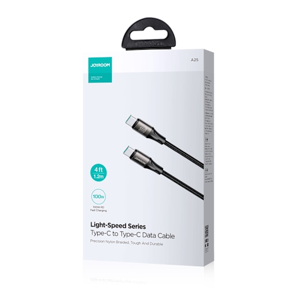 USB-C 100W Light-Speed ​​Series kabel 1,2m sort
