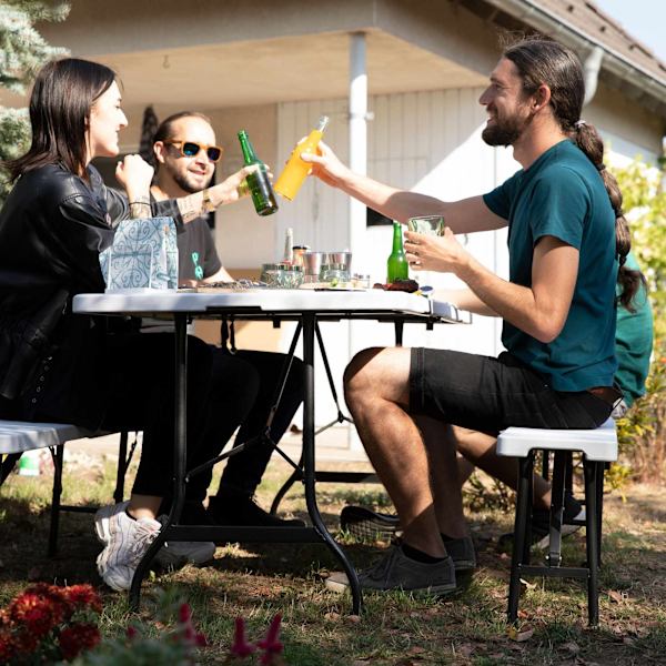 Udemøbler foldbare hvide