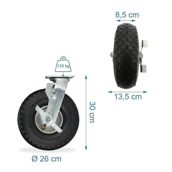 Pneumatiska svänghjul, 4-pack, 3.00-4, hög lastkapacitet