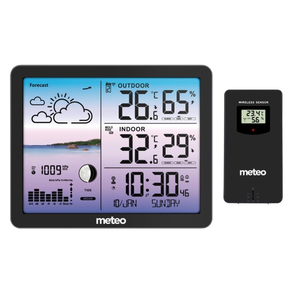 METEO SP107 vejrstation, sort