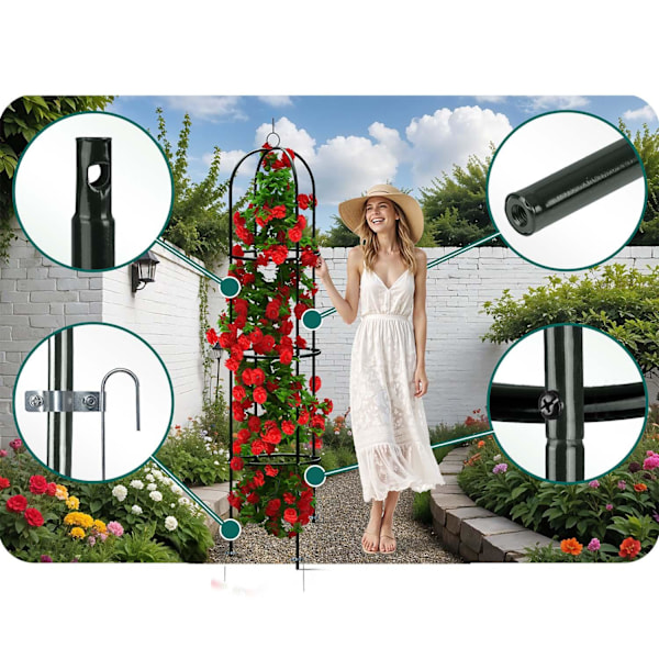 Puutarhan pergola pylväs 200 cm Plonos PL-992