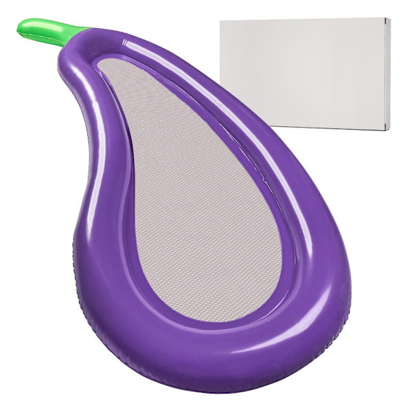 Uppblåsbar meshmadrass aubergine 240cm