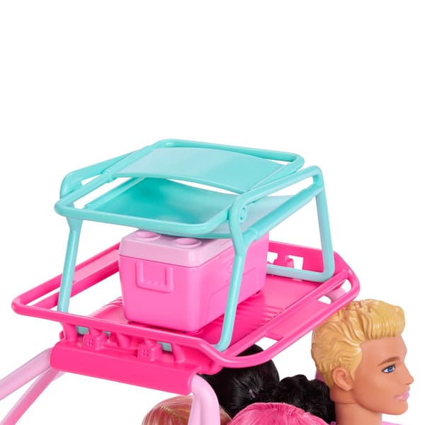 Barbie strandvogn med tilbehør, passer til 4 dukker