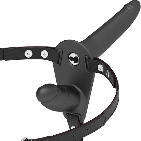 Fetish Submissive Harness - Dubbelpenetration Svart Vibrator