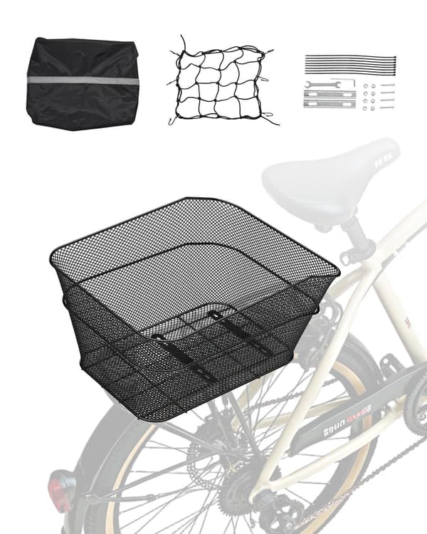 Cykelkorg bak, Trådnät, Lastnät, Vattentätt överdrag