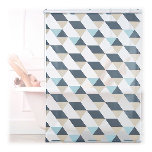 Rullgardin för dusch med geometrisk design