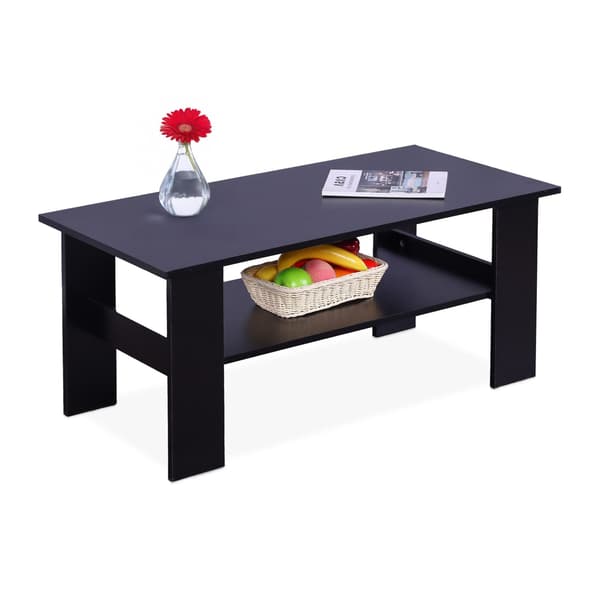 Sofabord med nederste hylde – Moderne design, nem rengøring