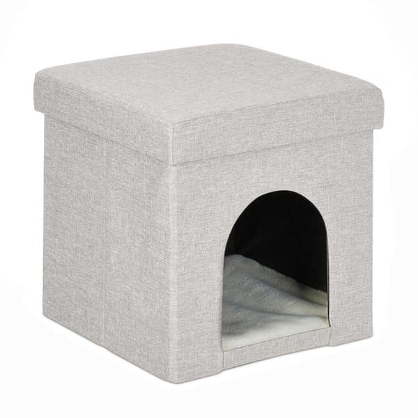 Hopfällbar kattgrop beige