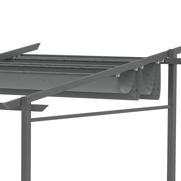 Uteplats Tak Pergola Ca. 4x3m altantak Trädgårdspaviljong aluminium, väggmonterad, trädgårdspaviljong med justerbart tak, UV-skydd, solskydd för utepl
