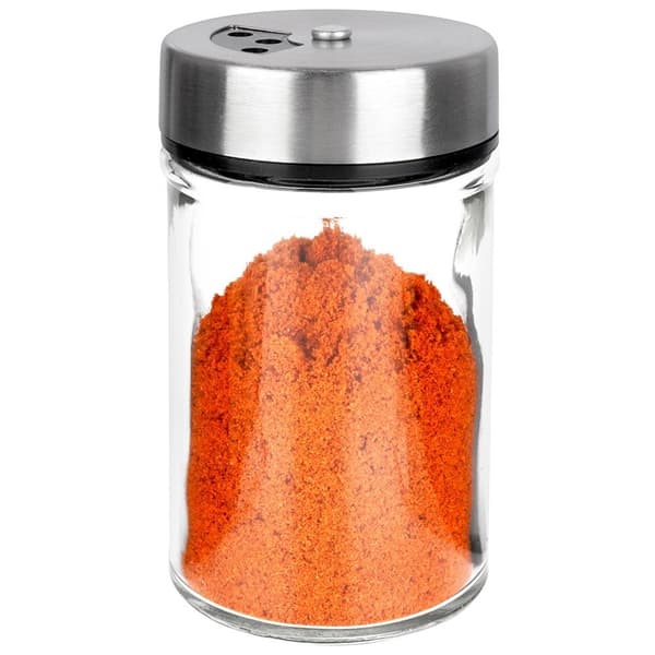 Lasisäiliö mausteille annoksella - 100 ml