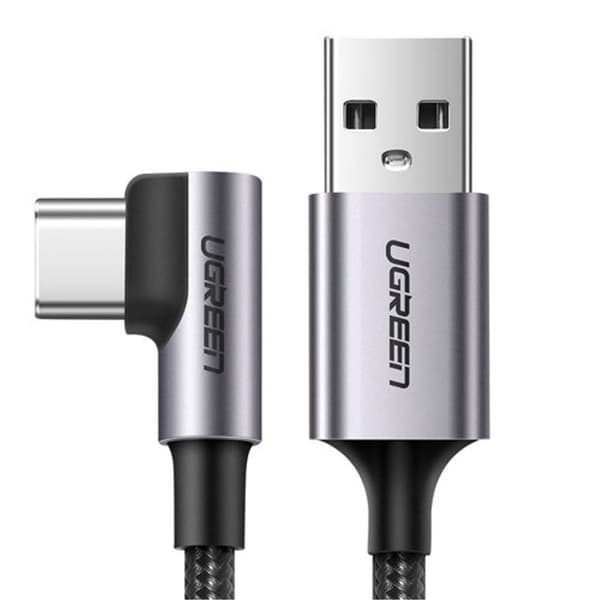 UGREEN USB-A-kulmainen USB-C-kaapeli, 1 m - Space Grey