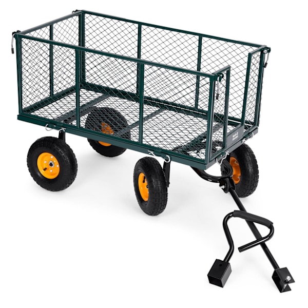 Havetransportvogn, 400 kg, til traktor, åbne sidepaneler, store oppustelige hjul, MultiGarden