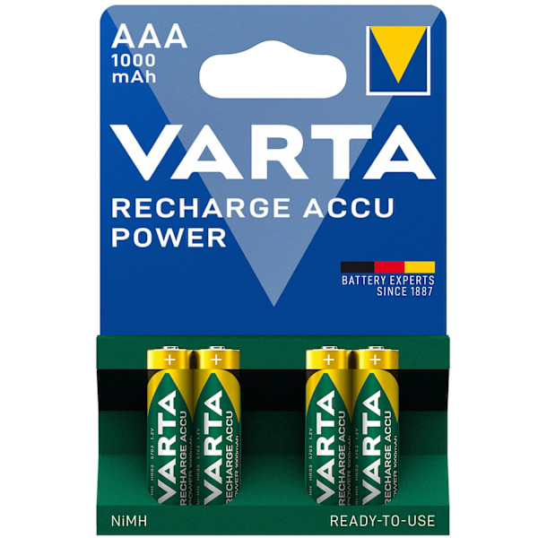 Genopladeligt batteri AAA 1000 mAh 4-pak