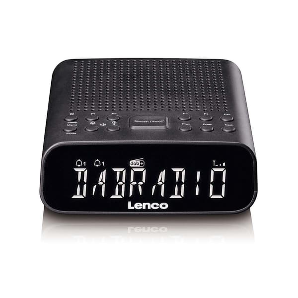 DAB+/FM-clockradio med Bluetooth og dæmpbar LCD-skærm