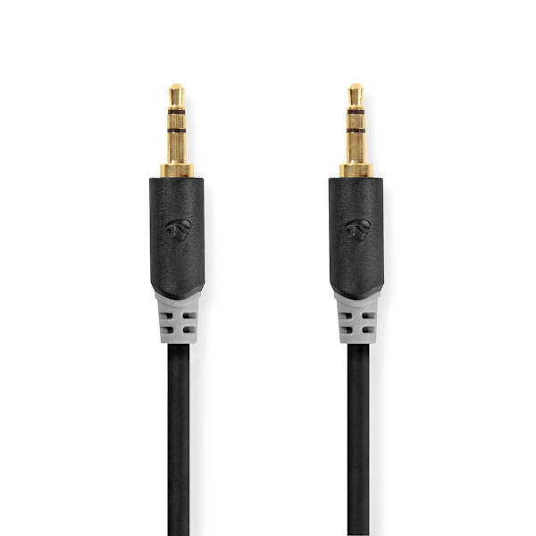 Stereoäänikaapeli | 3.5 mm uros | 3.5 mm uros | Kullattu | 0.50 m | Pyöreä | Antrasiitti | Ikkunallinen laatikko