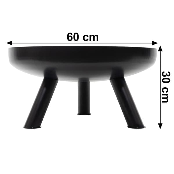 Eldstad i gjutjärn, 60 cm diameter, väderbeständig