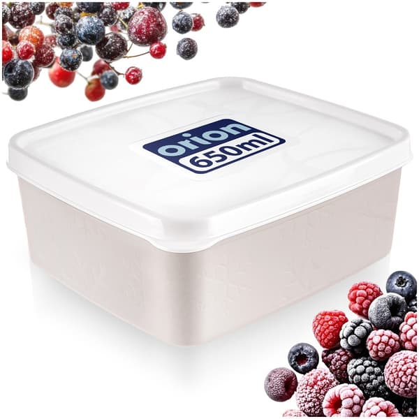 Matbehållare med lock, Beige, 650 ml