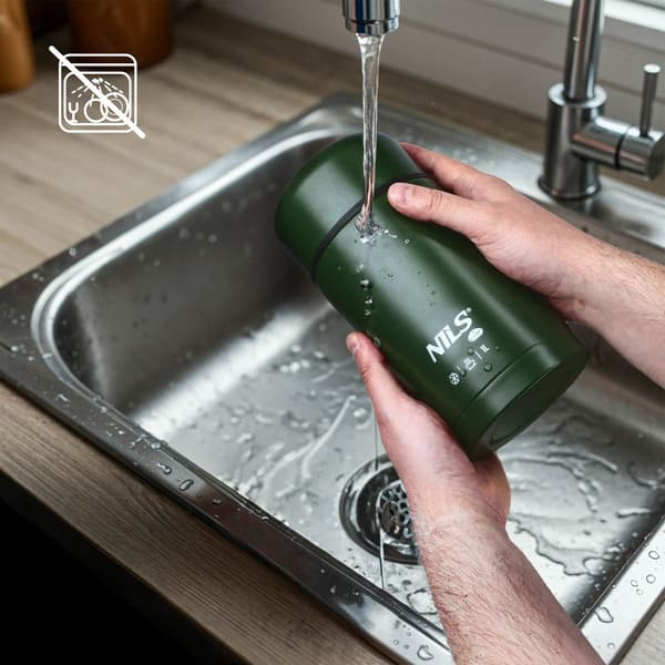 Lounastermos 1000 ml, vihreä, eristetty pullo