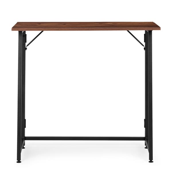 Hopfällbart laptopbord, 80x45 cm, loftstil, MDF och metall