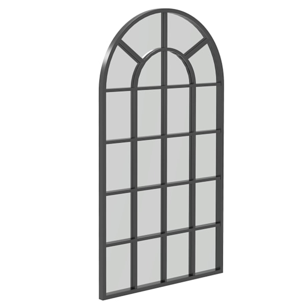 Vægspejl, Garderobespejl, 110 X 62 Cm, Entrespejl Med Metalramme, Hængespejl, Stuespejl Til Soveværelse, Sort