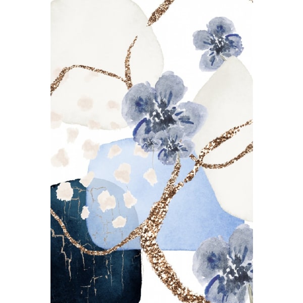 Floral Blue-3 - 50x70 cm