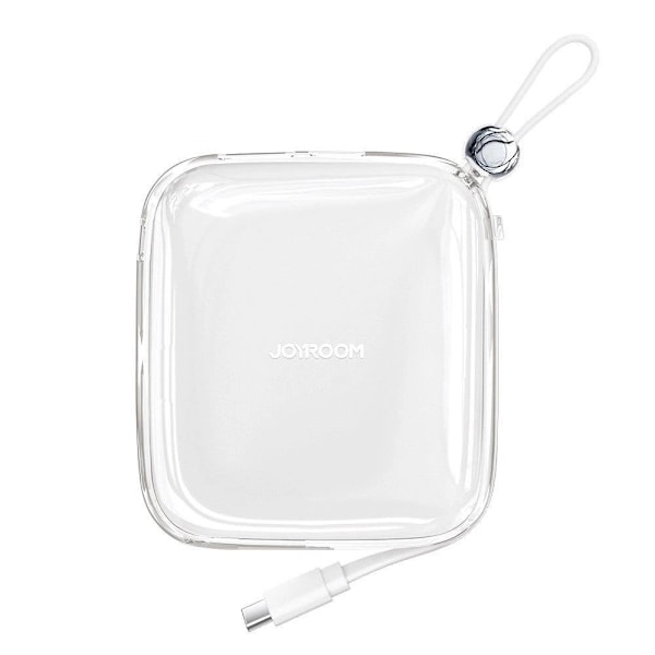 Powerbank 10000mAh JR-L005 iPhone Lightning -kaapelilla ja USB-A-portilla, valkoinen