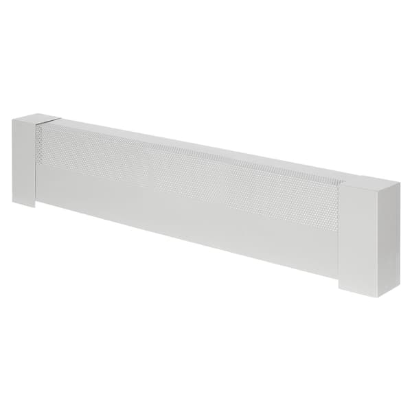 Udskiftning af dæksel til fodpanelvarmer, 90 cm stål, hvid