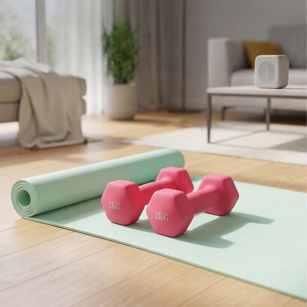 Støbejernshåndvægte med ergonomisk greb