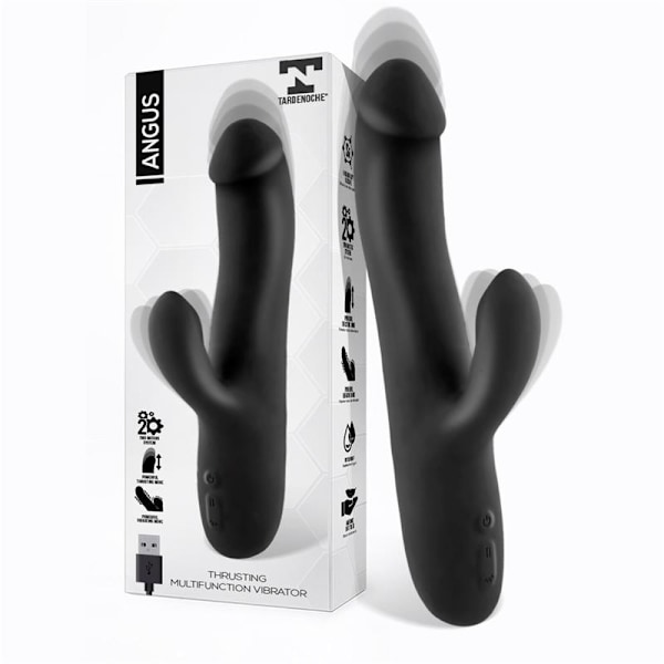 Angus Vibrator med Thrusting Movement 2 Motors Silikon USB