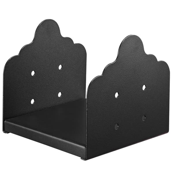 8x8 stolpfästen, kolstål, 2-pack, svarta