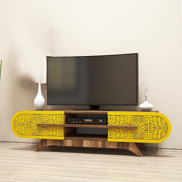 TV Unit Defne - Valnød Gul