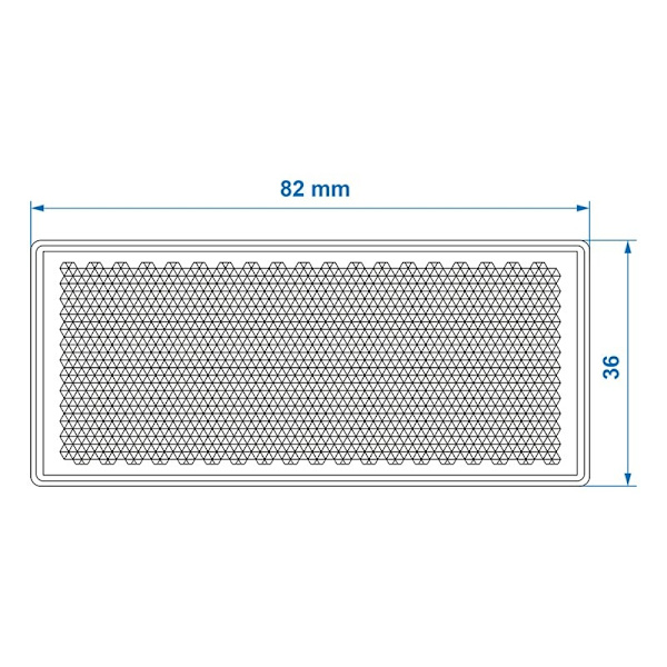 Heijastin punainen 82x36mm itseliimautuva 2 kpl läpipainopakkauksessa
