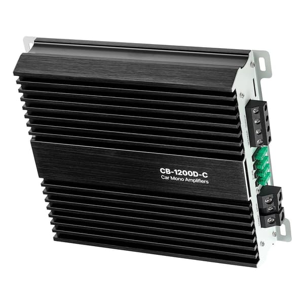 Monoblockförstärkare för bil 1200W RMS, klass D, fjärrstyrd bas