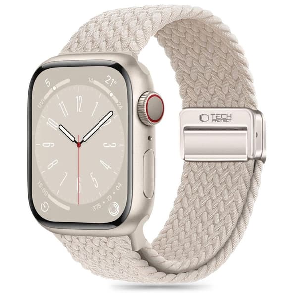 Tech-Protect Nylonmag Urrem Til Apple Watch 38/40/41 Mm - Beige