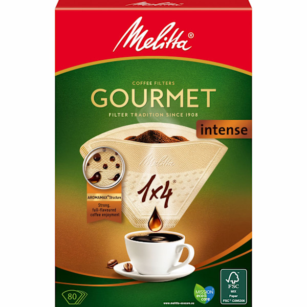 Kahvinsuodatin Gourmet Intense 1X4 80P 8kpl DFP
