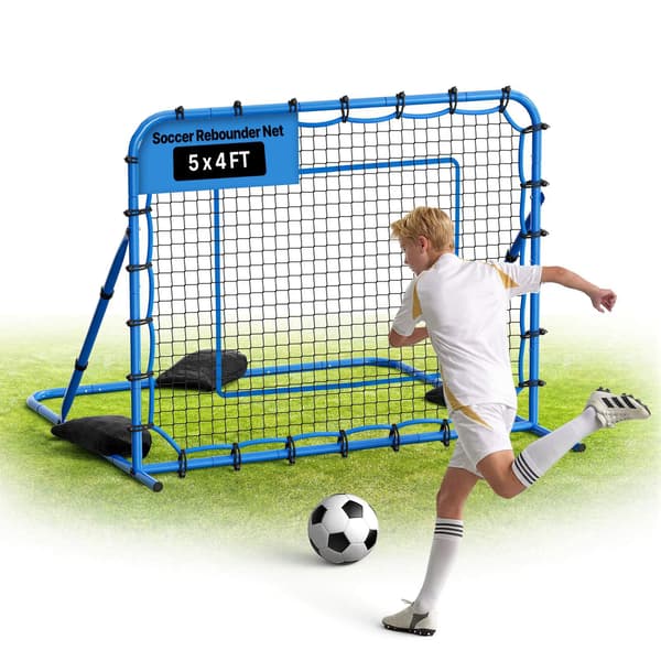 Fodboldreboundernet, justerbar vinkel, 137 x 112 cm