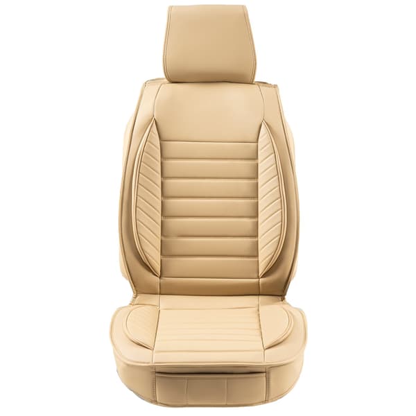 Sätesöverdrag till framsäten, 2-pack, konstläder, beige