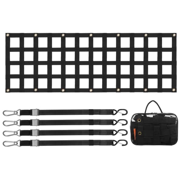 Bagklapnet 60 x 18 tommer, lastnet til lad, 4 stropper