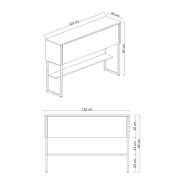 Dresser Luxe - travertiini, musta