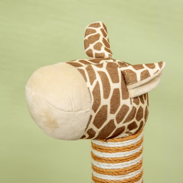 Kattetårn 101 cm girafdesign med tunnel og jutestolper