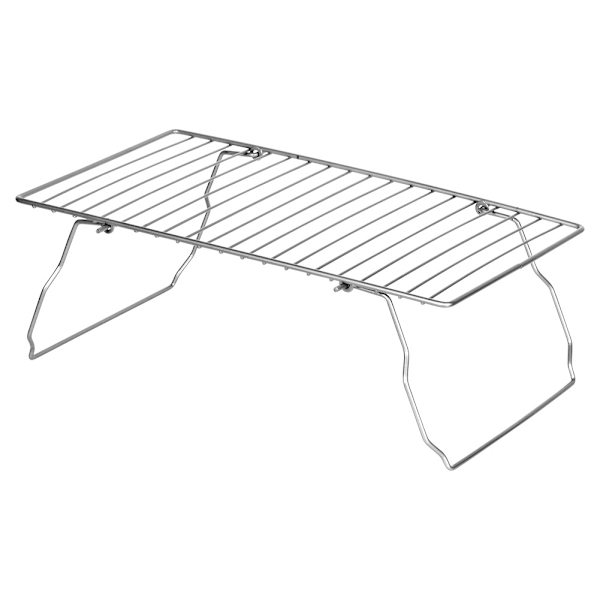 Fällbar kökshylla i metall, grå, 37x21x13,5 cm