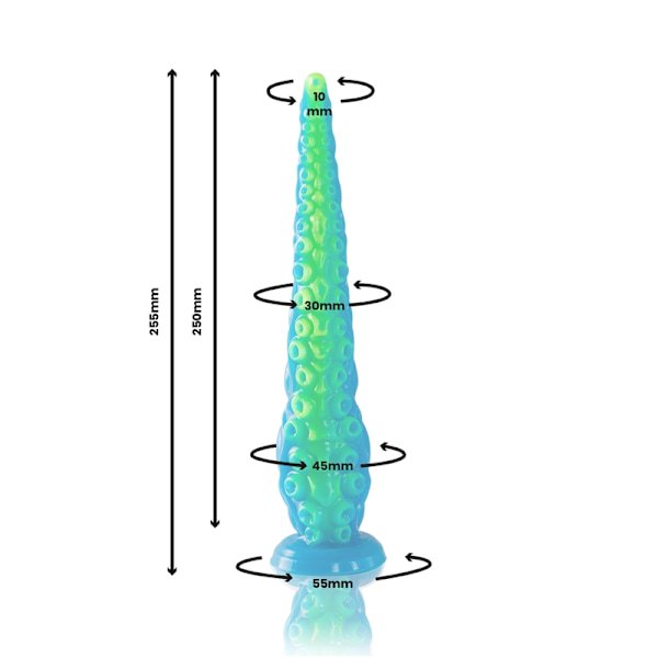 Epic - Scylla Fluorescent Thin Tentacle Dildo Pieni koko