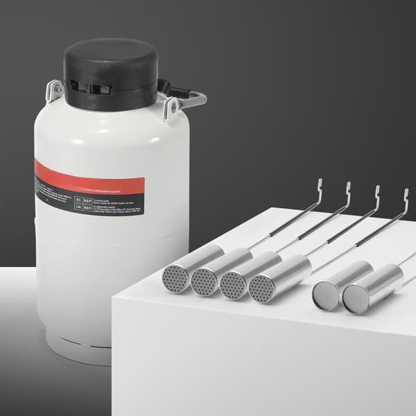 Flytande kväve Dewar, 3L aluminium, 6 behållare