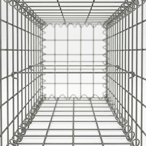 Gabionkorg i galvaniserat stål, 150x50x100 cm, silver