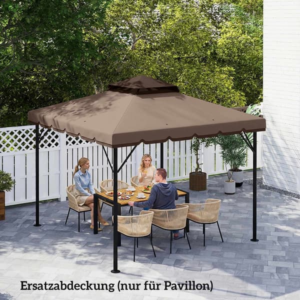 Udskiftningsbaldakin til 3x3m pavillon, UPF 30+ polyester