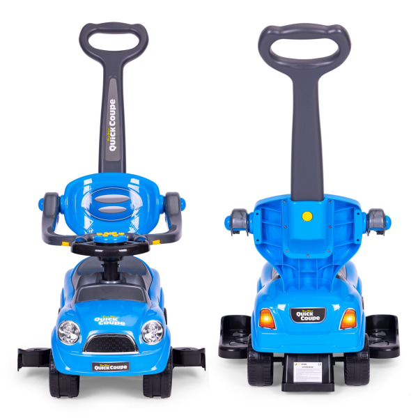 Blå pusher rollator